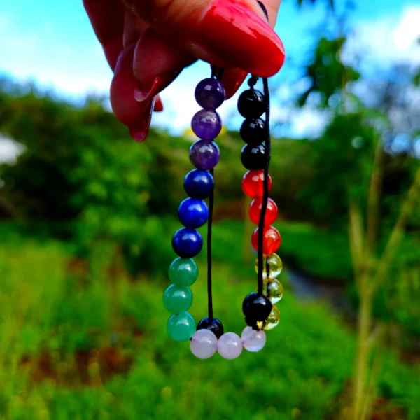 Pulseira 7 Chakras com Cordão Regulável