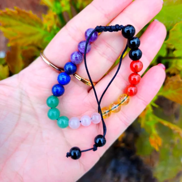 Pulseira 7 Chakras com Cordão Regulável
