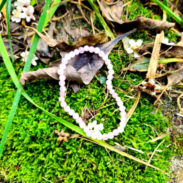 Pulseira de Quartzo Rosa