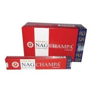 Goldene Nag Champa Indische Räucherstäbchen Box