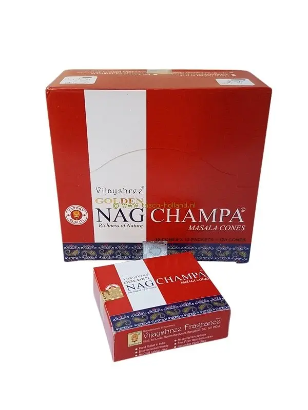 Incenso Indiano Cone Golden Nag Champa Caixa