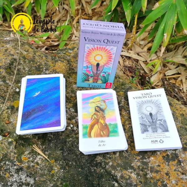 Tarot Vision Quest de Gayan Sylvie Winter y Jo Dosé en portugués - Imagen 2