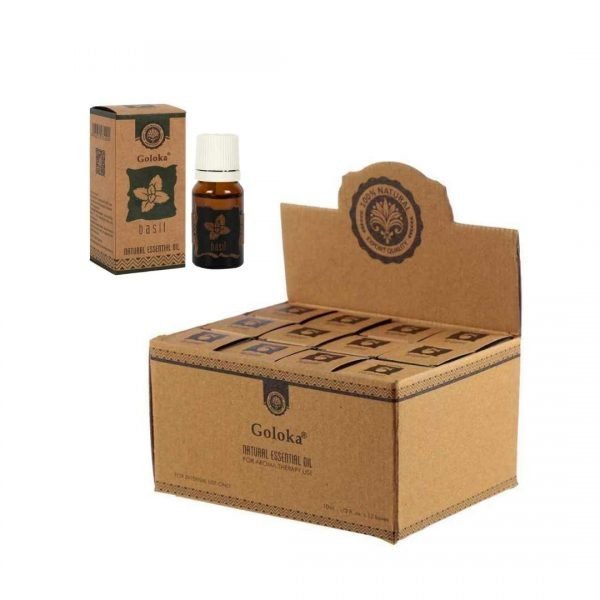 Aceite esencial de albahaca 100% natural Caja Goloka