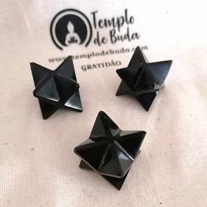 Outlet/Danificado-Merkaba de Obsidiana Negra 2cm