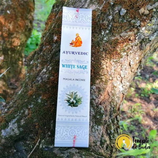 Incienso ayurvédico indio de salvia blanca - Imagen 2