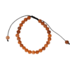 Pulseira de Ágata Laranja com Cordão Regulável 6mm