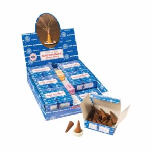 Cônes d'encens indiens Nag Champa Sai Baba Box