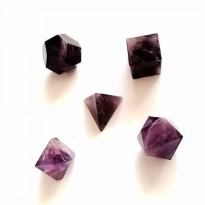 Amethyst Platonic Solids