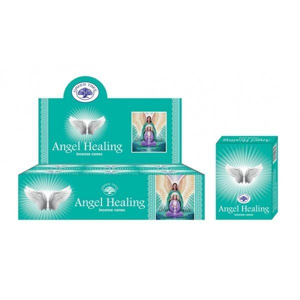 Incenso Cone Green Tree Angel Healing Caixa