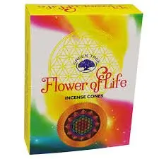 Incenso Cone Green Tree Flower of Life