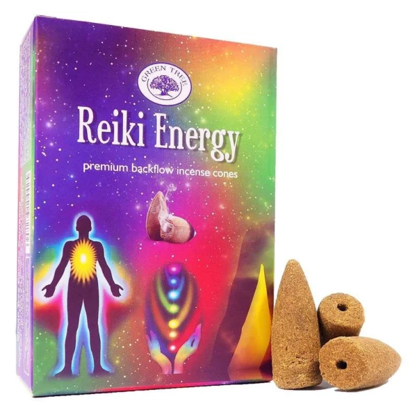 Incienso Cono Cascada de Energía Reiki Árbol Verde
