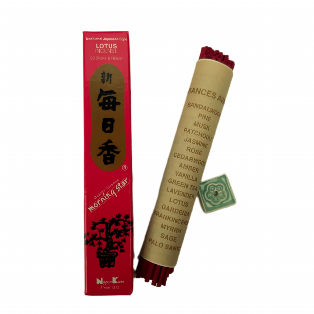 Morning Star Incenso Giapponese Alla Lavanda – 50 Bastoncini Con Supporto Incluso