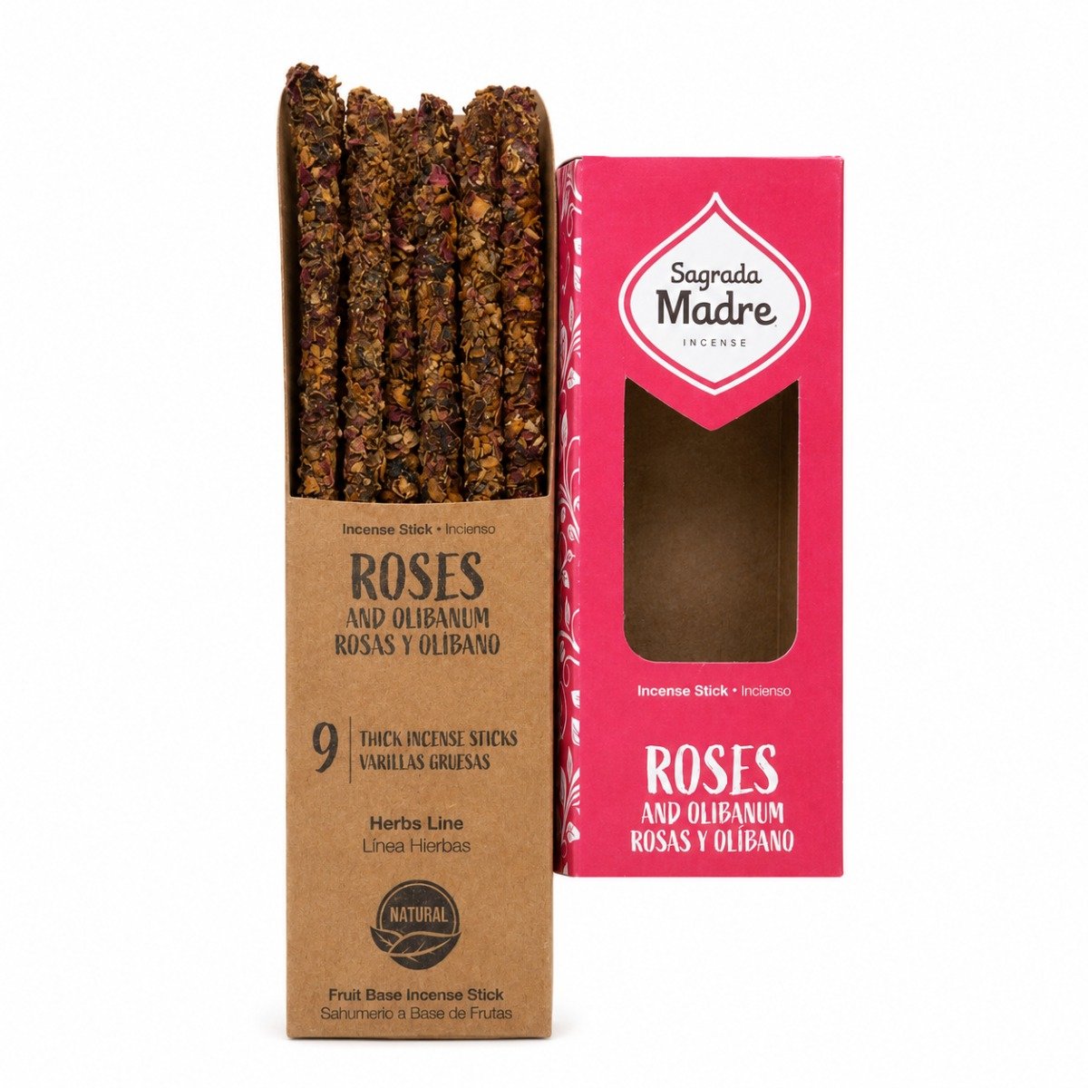 Incenso Sagrada Madre Rosas e Olíbano