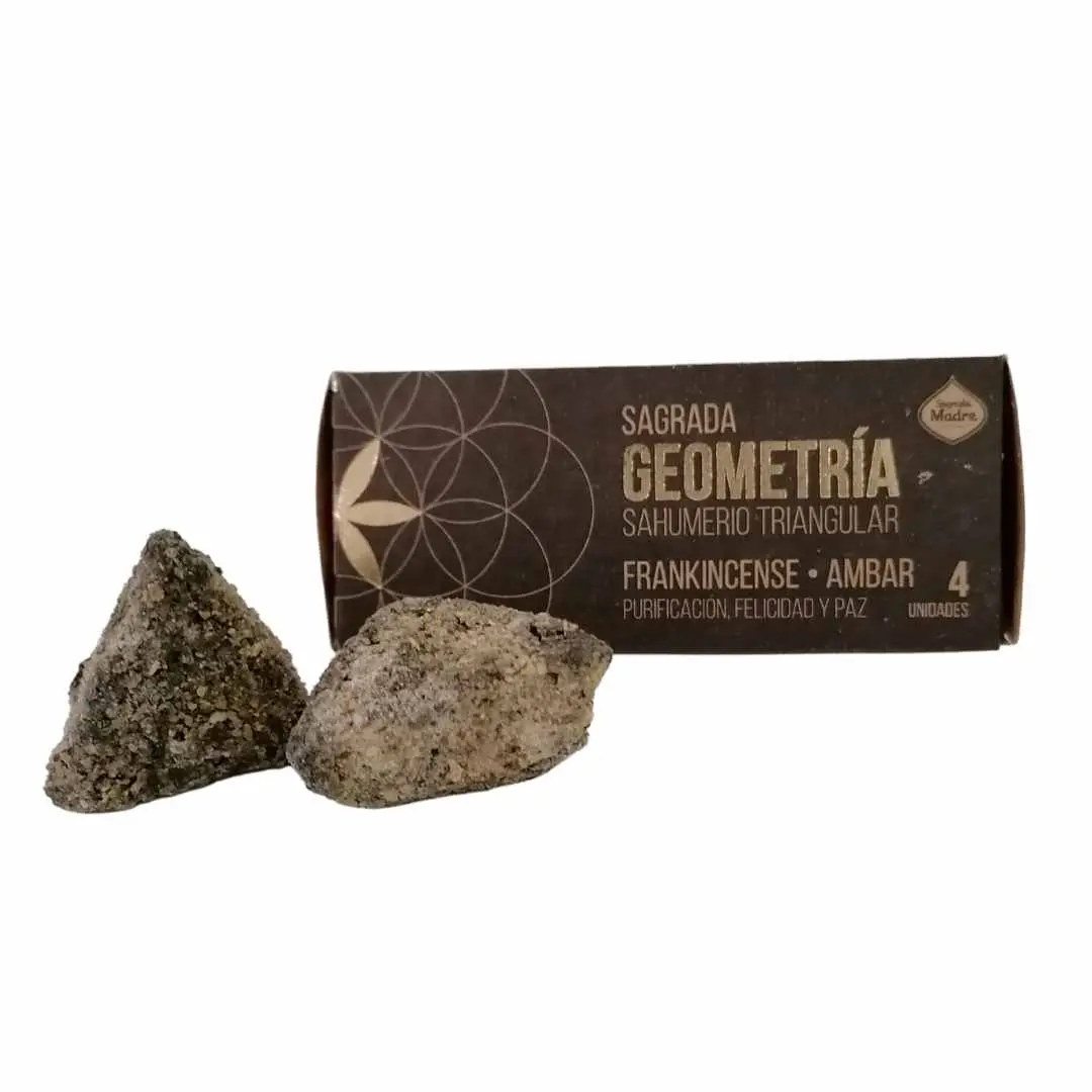 Sacred Geometry Triangular Incense with Mother Frankincense and Amber