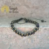 Pulseira de Onix Om Mani Padme Hum com Cordão Regulável 6mm