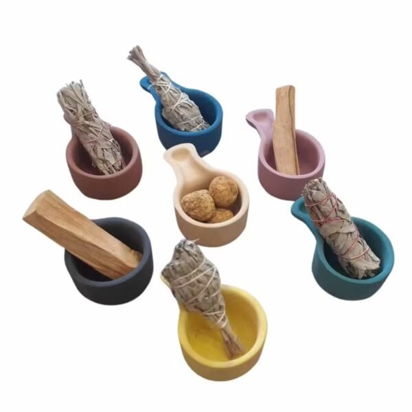 Porta Incenso Queimador em Barro Natural