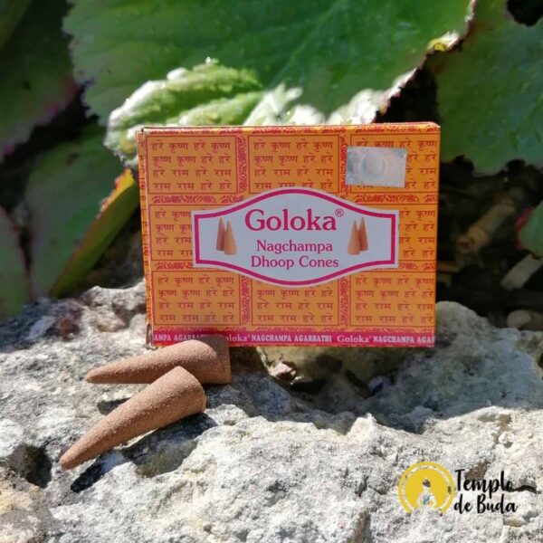 Incense Cones Goloka Nag Champa Dhoop - Image 3