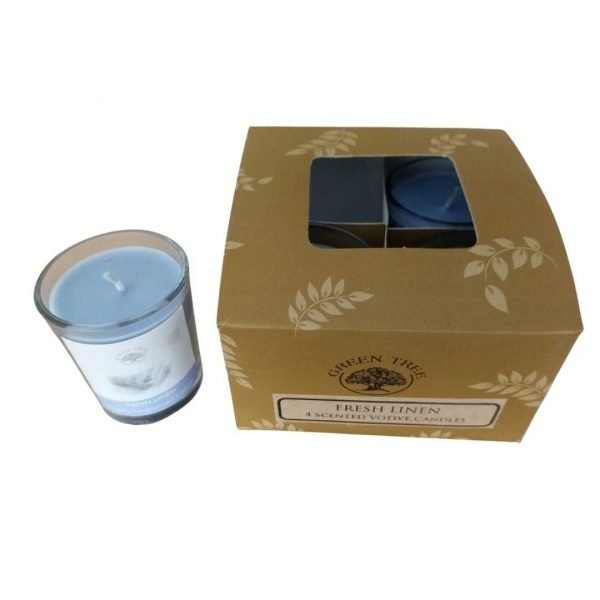 Scatola di candele profumate Green Tree Fresh Linen