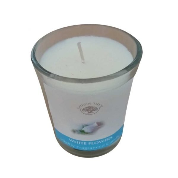 Scented Cup Candle White Flowers