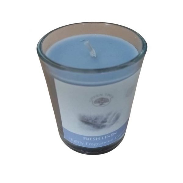 Green Tree Fresh Linen Scented Cup Candle