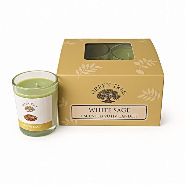 Vela Copo Perfumado Green Tree Sálvia Branca Caixa