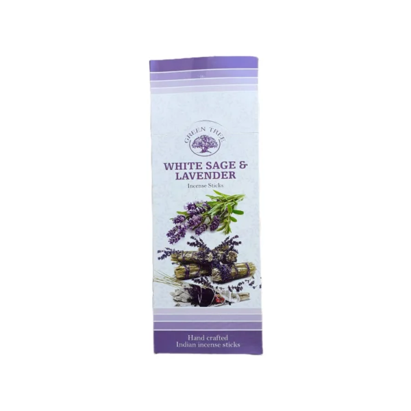 Incenso Indiano Green Tree White Sage & Lavender Caixa