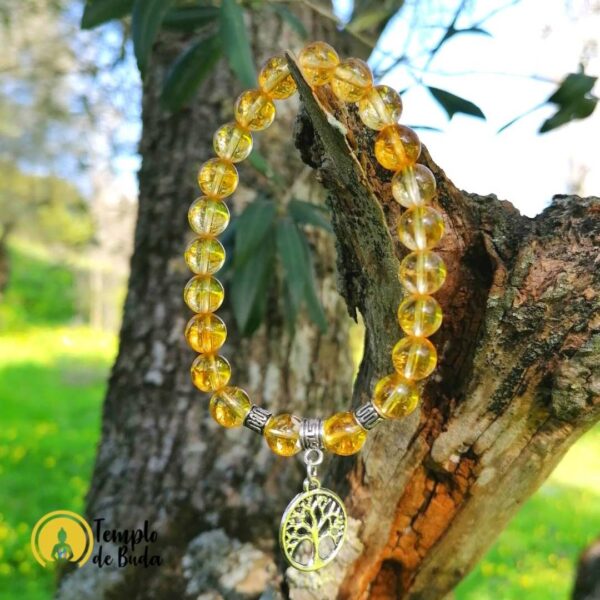 Citrine Bracelet with Tree of Life 8mm - Image 2