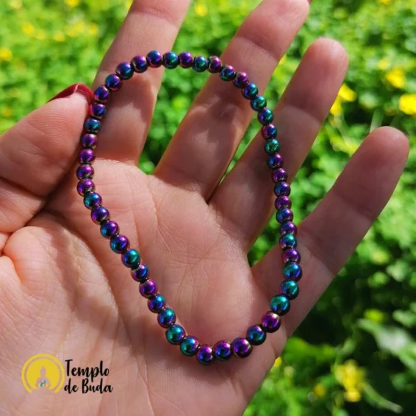 Pulseira Hematita Arco Iris
