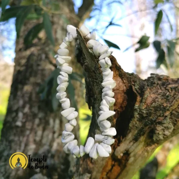 White Howlite Bracelet Chips - Image 2