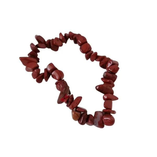 Bracelet de jaspe rouge Chips