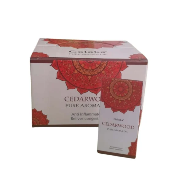 Caja de aceites esenciales de cedro Goloka
