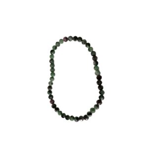 Fuchsite bracelet with faceted ruby 4mm