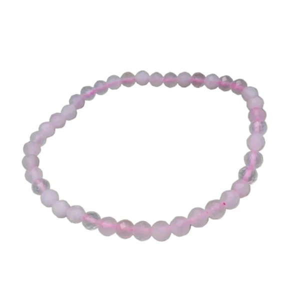 Pulseira Quartzo Rosa Facetada