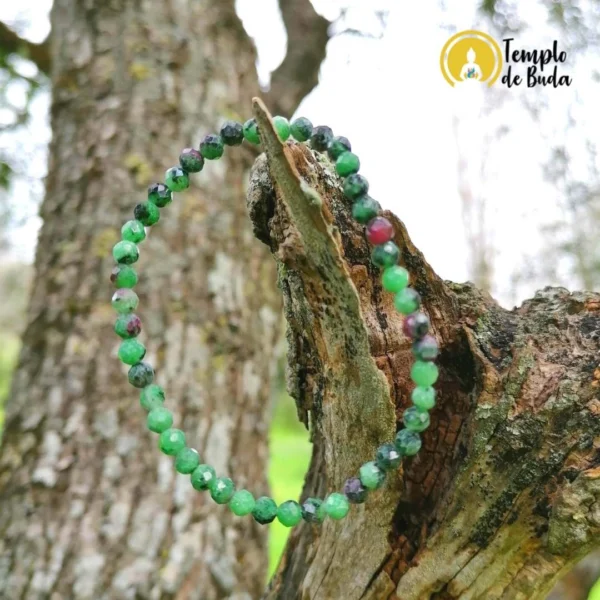 Faceted Zoisite Ruby Bracelet 4mm - Image 2
