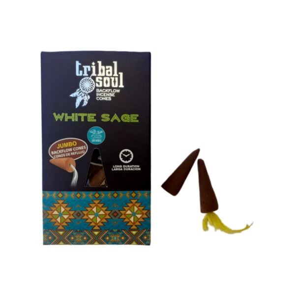 Cones Incenso Cascata Tribal Soul Salvia Branca