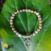 Pulseira Jaspe Madeira ou Imagem com Árvore da Vida 6mm
