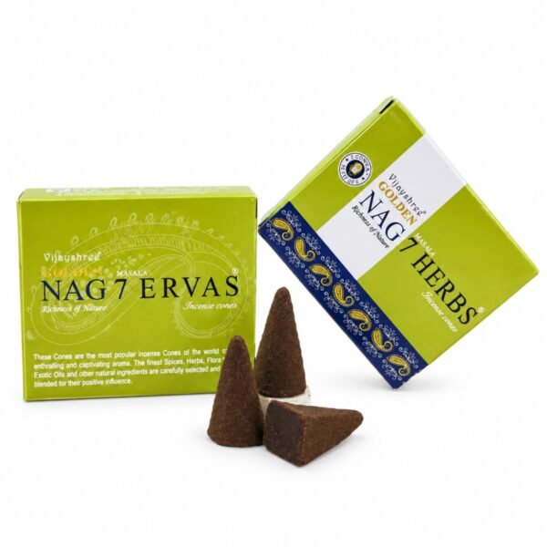 Incenso Cone Golden Nag 7 Ervas
