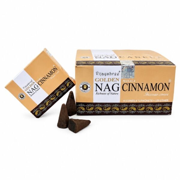 Incenso Cone Golden Nag Cinnamon Caixa