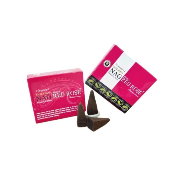 Incenso Cone Golden Nag Red Rose