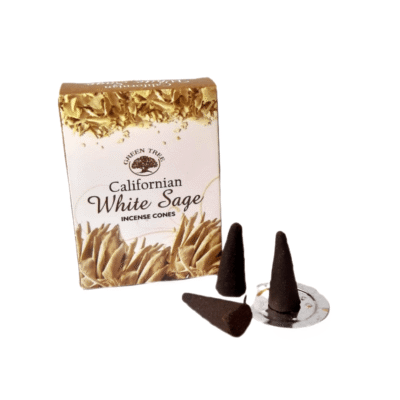 Incenso Cone Green Tree White Sage California