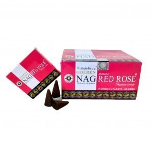 Boîte d'encens Golden Nag Red Rose Cone