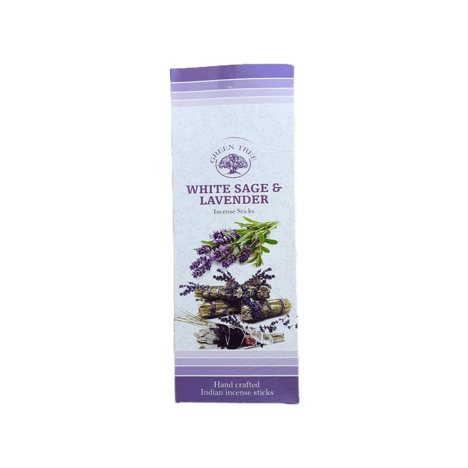 Incenso Indiano Green Tree White Sage & Lavender Caixa