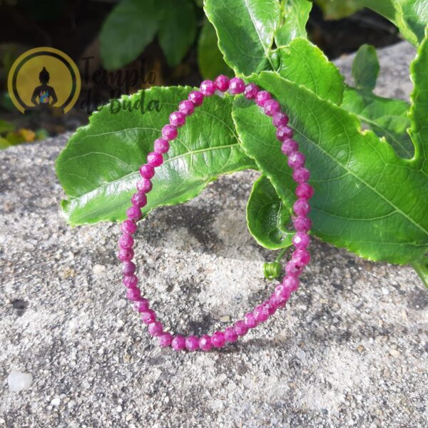 Pulsera de rubí facetado 4mm - Imagen 2