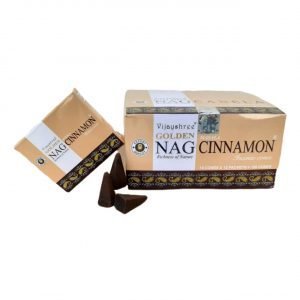 Incenso Indiano Cone Golden Nag Cinnamon Caixa