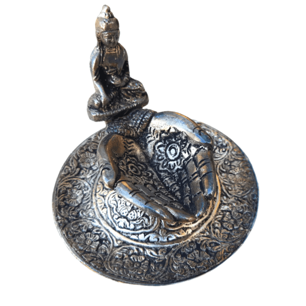 Porta Incenso Mão de Buda Metal