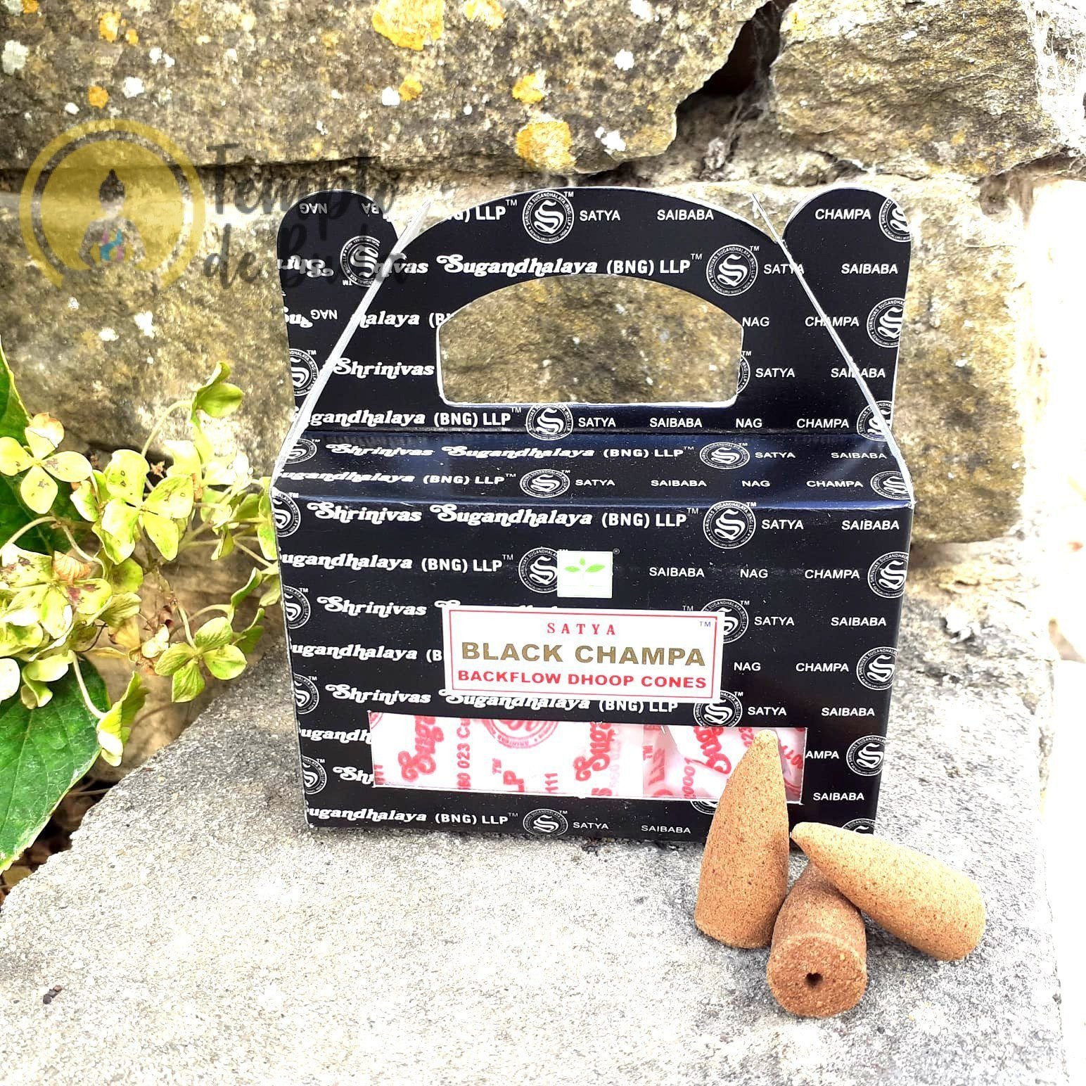 Cones Incenso Cascata Satya Black Champa