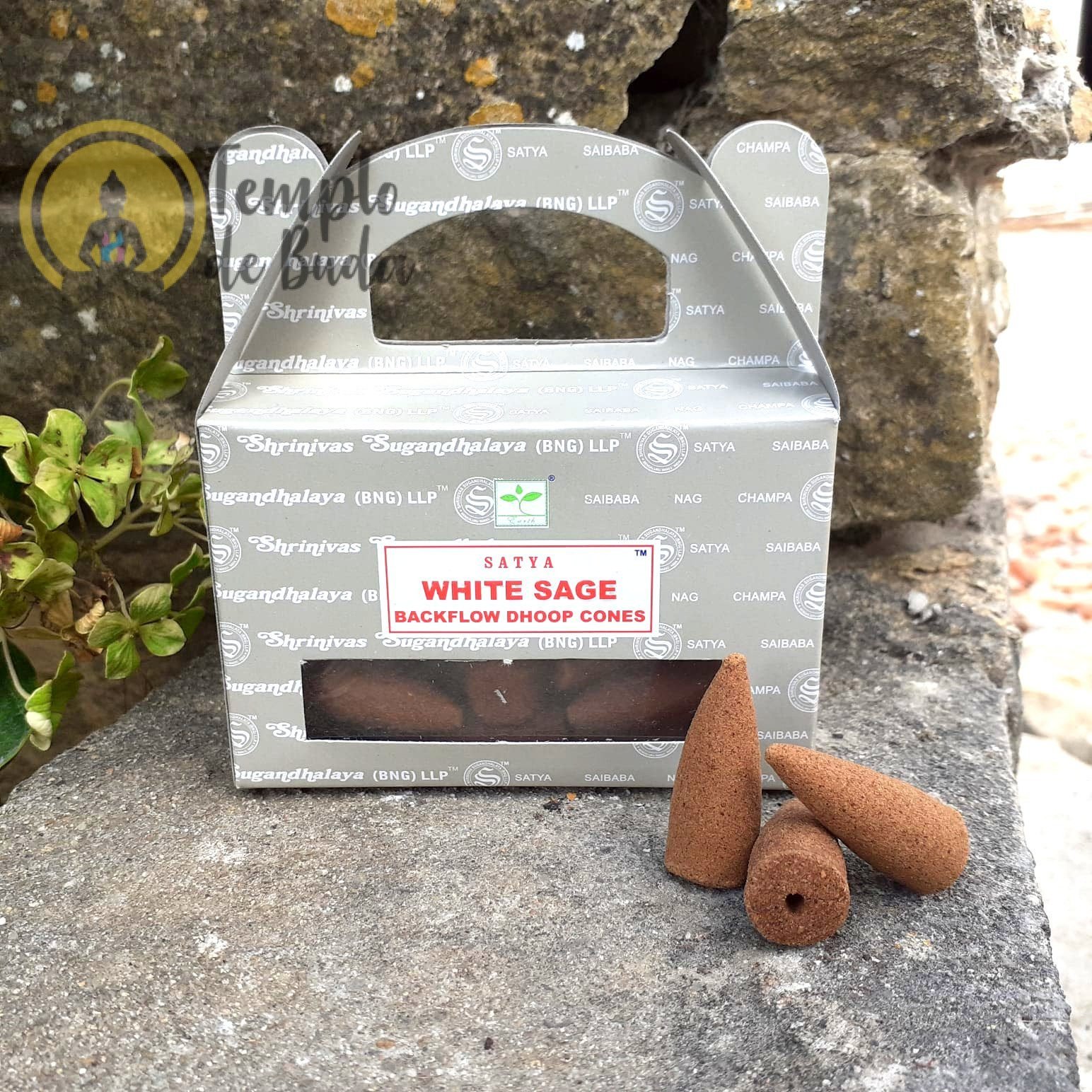 Cones Incenso Cascata Satya White Sage