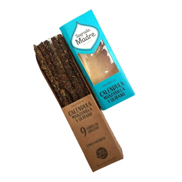 Handcrafted Incense Sacred Mother Marigold, Chamomile and Olibanum 9 sticks