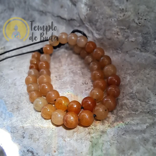Clear Carnelian Bracelet with 4mm Adjustable Chain - Image 3
