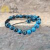 Pulseira de Howlite Azul com Cordão Regulável 8mm